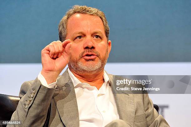 Growth Founding Partner Bill McGlashan speaks onstage during day one of TechCrunch Disrupt SF 2015 at Pier 70 on September 21, 2015 in San Francisco,...