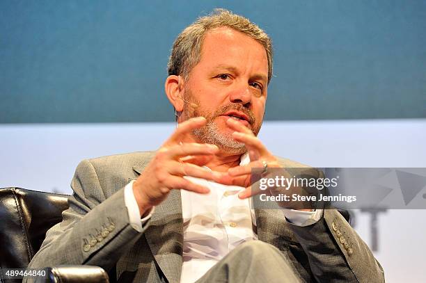 Growth Founding Partner Bill McGlashan speaks onstage during day one of TechCrunch Disrupt SF 2015 at Pier 70 on September 21, 2015 in San Francisco,...