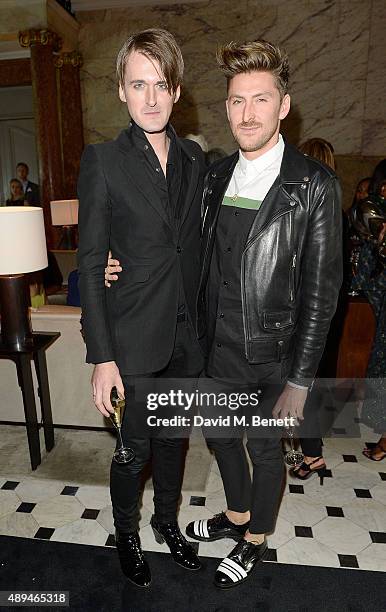 Gareth Pugh and Henry Holland attend the The Business Of Fashion #BoF500 Gala Dinner & Party at The London EDITION Hotel on September 21, 2015 in...