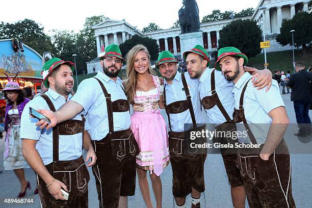 Alena Gerber during the Oktoberfest 2015 at Theresienwiese on September 21, 2015 in Munich, Germany.