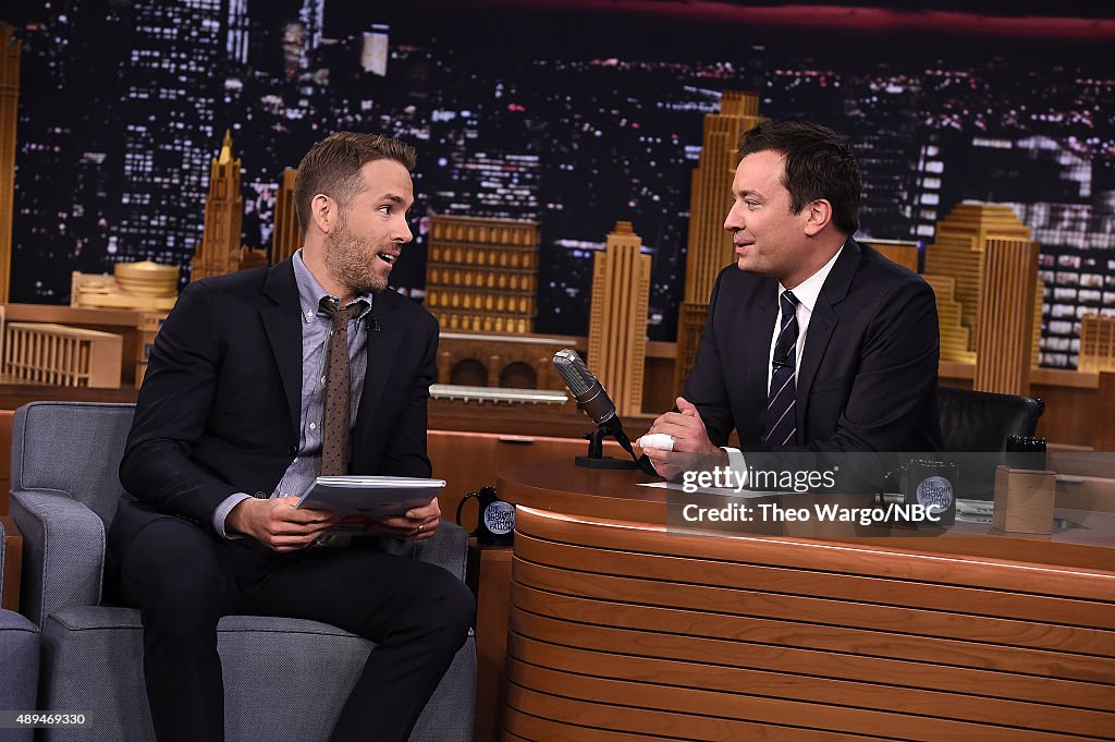 Ryan Reynolds Visits "The Tonight Show Starring Jimmy Fallon"