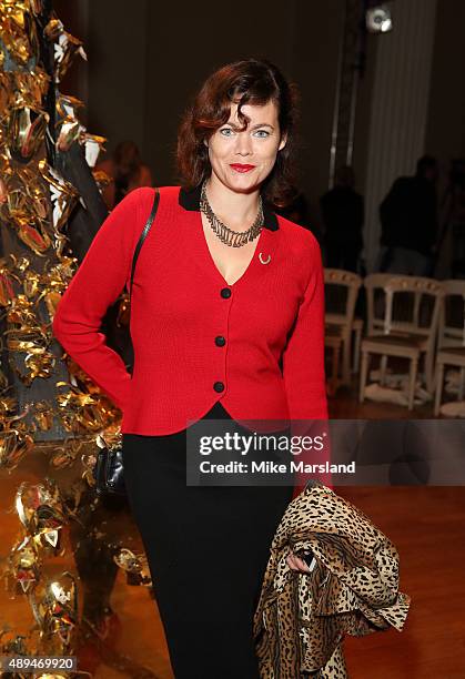 Jasmine Guinness attends the Giles show during London Fashion Week Spring/Summer 2016/17 on September 21, 2015 in London, England.