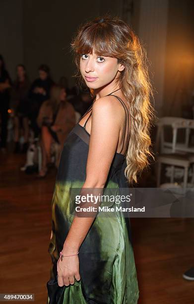 Foxes attends the Giles show during London Fashion Week Spring/Summer 2016/17 on September 21, 2015 in London, England.