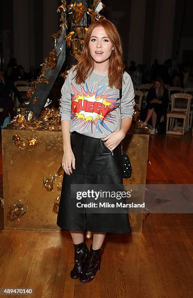 Angela Scanlon attends the Giles show during London Fashion Week Spring/Summer 2016/17 on September 21, 2015 in London, England.