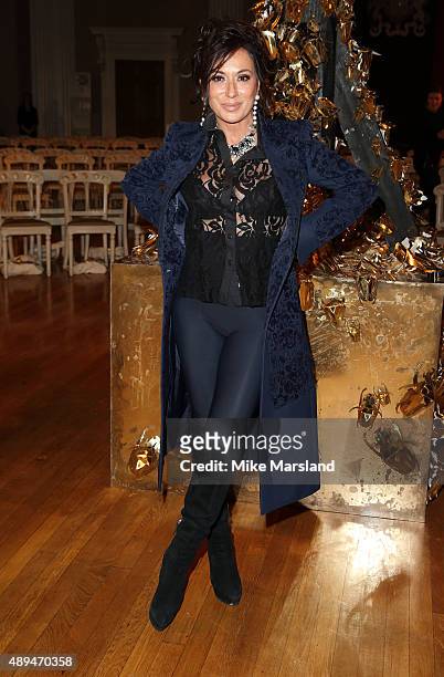 Nancy Dell'Olio attends the Giles show during London Fashion Week Spring/Summer 2016/17 on September 21, 2015 in London, England.