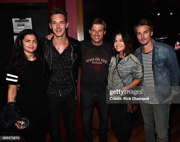 S NASHVILLE cast members Sam Palladio, Chris Carmack and Charlie Bewley attend the 16th Annual Americana Music Festival & Conference - Day 1 at City...