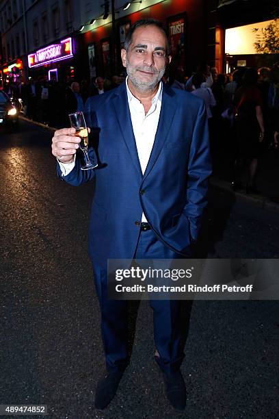 Host Laurent Fontaine attends the 'Trophees du Bien-Etre' by Beautysane : First Award Ceremony to Benefit 'Mimi Ullens Foundation'. Held at Theatre...