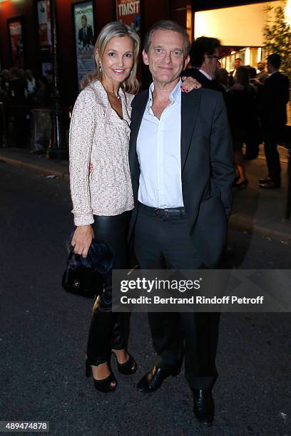 Cardiologist and bestselling author in the Wellness, Doctor Frederic Saldmann and his wife Marie attend the 'Trophees du Bien-Etre' by Beautysane :...
