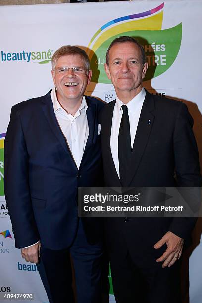 Of Beautysane Sylvain Bonnet and actor Francis Huster attend the 'Trophees du Bien-Etre' by Beautysane : First Award Ceremony to Benefit 'Mimi Ullens...