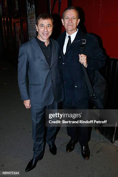 Director of the Theater Louis-Michel Colla and actor Francis Huster attend the 'Trophees du Bien-Etre' by Beautysane : First Award Ceremony to...