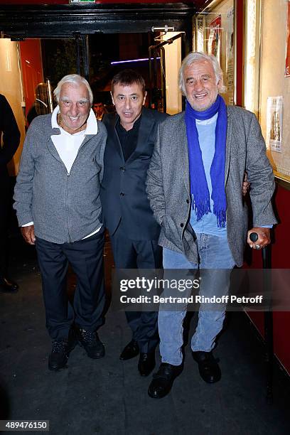 Actors Charles Gerard, Director of the Theater Louis-Michel Colla and Jean-Paul Belmondo attend the 'Trophees du Bien-Etre' by Beautysane : First...