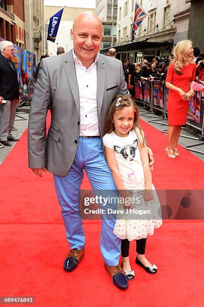 Aldo Zilli attends the UK premiere of 'Postman Pat' at the Odeon West End on May 11, 2014 in London, England.