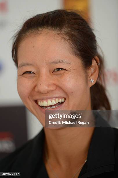 Li Na of China speaks to the media during day one of theInternazionali BNL d'Italia 2014 on May 11, 2014 in Rome, Italy.