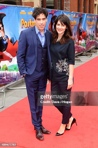 Louise Delamere and Stephen Mangan attend the UK premiere of 'Postman Pat' at the Odeon West End on May 11, 2014 in London, England.