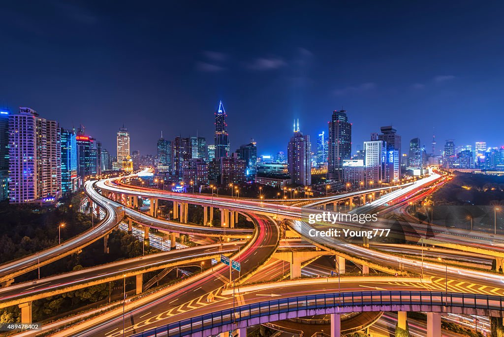 Shanghai Highway and skyline