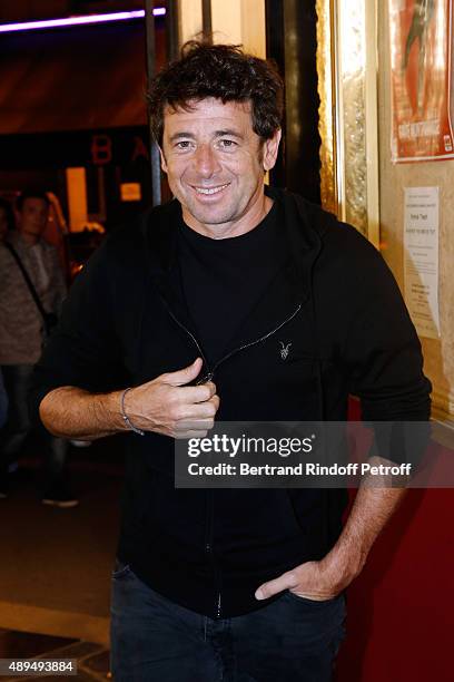 Singer Patrick Bruel attends the 'Trophees du Bien-Etre' by Beautysane : First Award Ceremony to Benefit 'Mimi Foundation'. Held at Theatre de la...