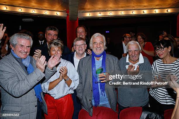 Claude Lelouch, David Douillet, President of 'Mimi Foundation' Myriam Ullens de Schooten, Michel Leeb, CEO of Beautysane Sylvain Bonnet, Actors...