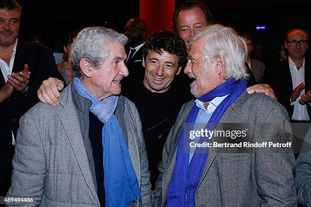 Claude Lelouch, Patrick Bruel and Jean-Paul Belmondo, who receives an Award, and attend the 'Trophees du Bien-Etre' by Beautysane : First Award...