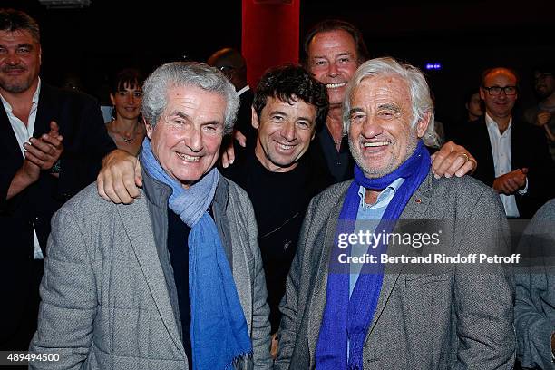 Claude Lelouch, Patrick Bruel, Michel Leeb and Jean-Paul Belmondo, who receives an Award, and attend the 'Trophees du Bien-Etre' by Beautysane :...