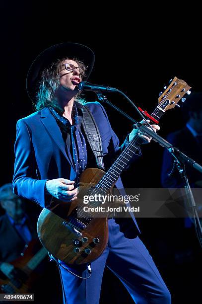 Mike Scott of The Waterboys performs on stage at Barts on September 21, 2015 in Barcelona, Spain.