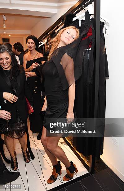 Olivia Inge attends as Hussein Chalayan celebrates 21 years in fashion at the CHALAYAN Mayfair Store on September 21, 2015 in London, England.