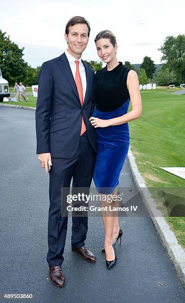 Jared Kushner and Ivanka Trump attend the 9th Annual Eric Trump Foundation Golf Invitational Auction & Dinner at Trump National Golf Club Westchester...