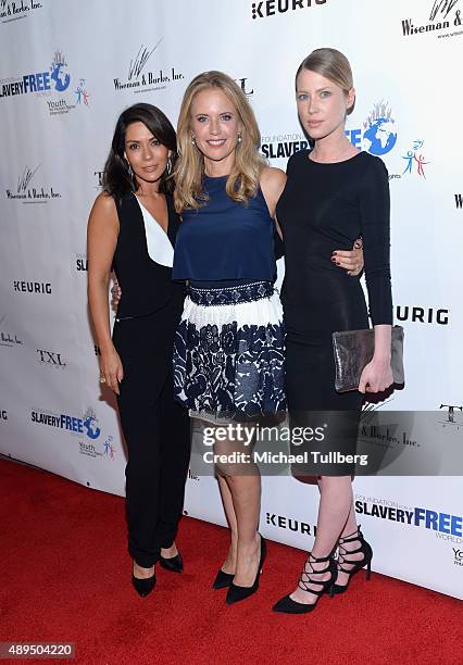 Actress Marisol Nichols, Kelly Preston and Emma Booth attend The Human Rights Hero Awards presented by Marisol Nichols' Foundation for a Slavery Free...