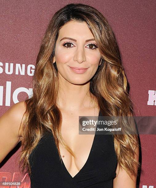 Actress Nasim Pedrad arrives at the Premiere Of FOX TV's "Scream Queens" at The Wilshire Ebell Theatre on September 21, 2015 in Los Angeles,...
