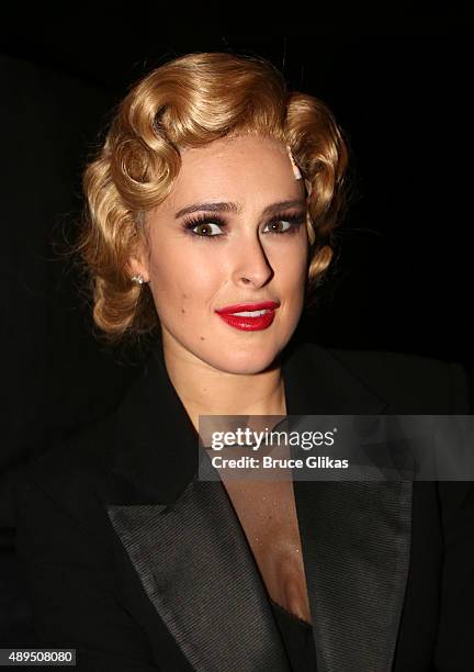 Rumer Willis makes her broadway debut as "Roxie Hart" in Broadway's "Chicago" on Broadway at The Ambassador Theater on September 21, 2015 in New York...