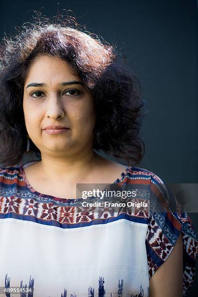 Actress Ruchika Oberoi is photographed for Self Assignment on September 7, 2015 in Venice, Italy.