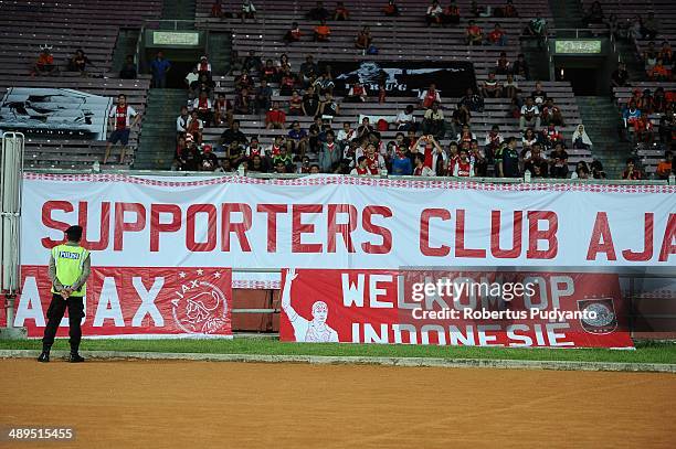 Persija Jakarta supporters during the international friendly match between Perija Jakarta and AFC Ajax on May 11, 2014 in Jakarta, Indonesia. AFC...