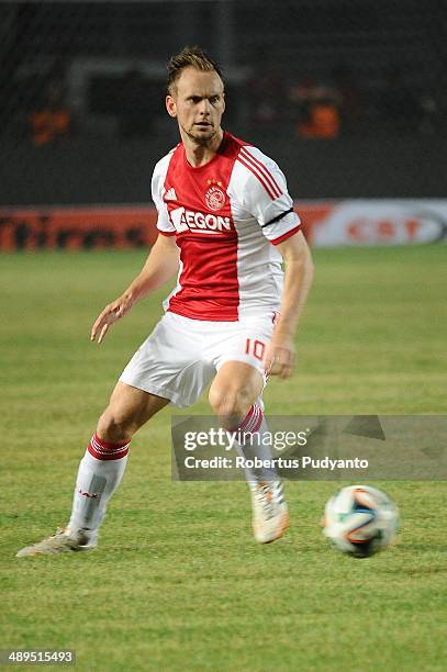 Siem De Jong of AFC Ajax in action during the international friendly match between Perija Jakarta and AFC Ajax on May 11, 2014 in Jakarta, Indonesia....