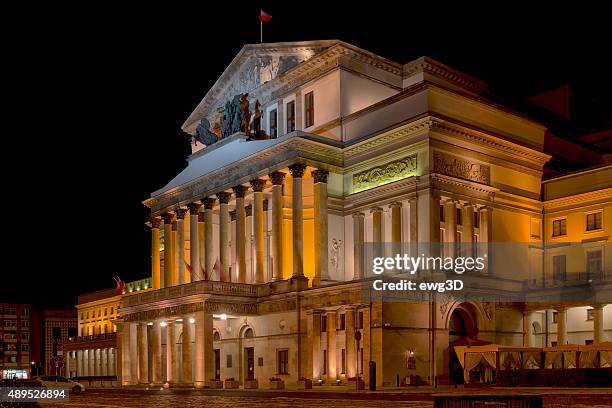 the great theatre, warsaw - plaza theatre stock pictures, royalty-free photos & images