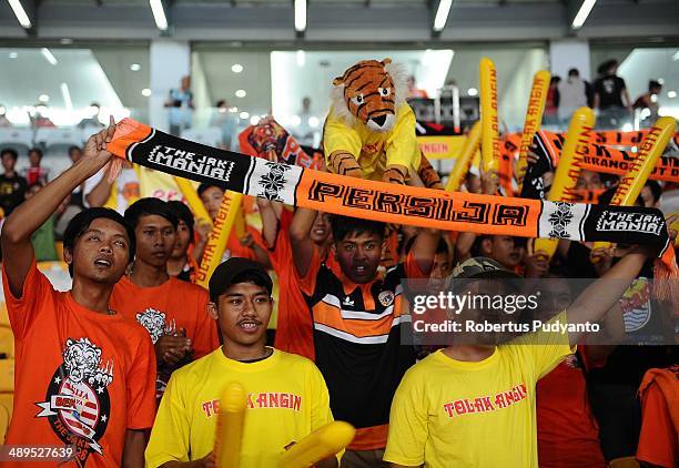 Persija Jakarta supporters during the international friendly match between Perija Jakarta and AFC Ajax on May 11, 2014 in Jakarta, Indonesia. AFC...