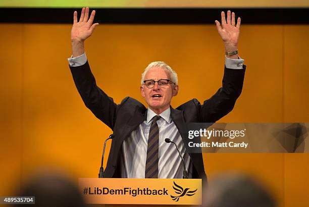 Liberal Democrat MP Norman Lamb speaks on the fourth day of the Liberal Democrats annual conference on September 22, 2015 in Bournemouth, England....