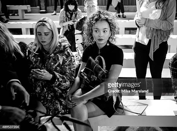 Ella Eyre attends the Hunter show during London Fashion Week Spring/Summer 2016/17 on September 19, 2015 in London, England.