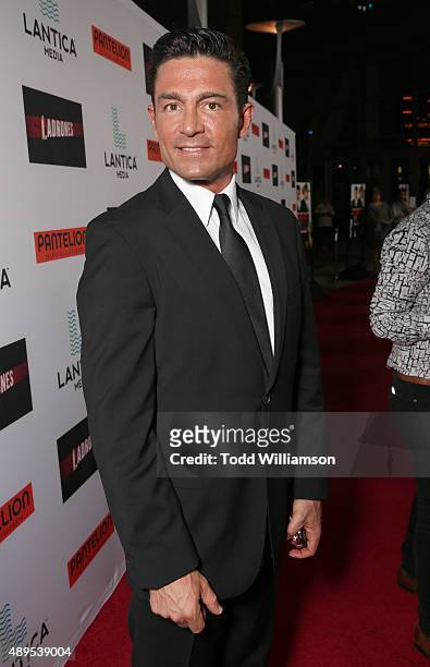Fernando Colunga attends the Pantelion Films' "Ladrones" Los Angeles Premiere at the Archlight Theater on September 21, 2015 in Los Angeles,...