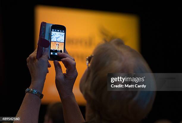 Liberal Democrats attend a special tribute to ex-leader Charles Kennedy on the fourth day of the Liberal Democrats annual conference on September 22,...