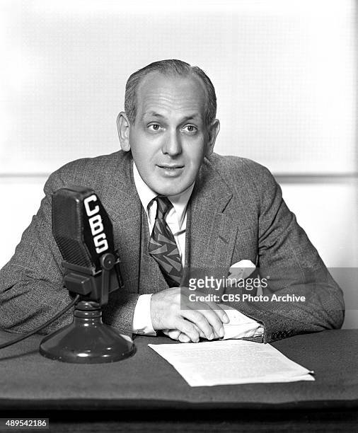 Gabriel Heatter, host of CBS Radios human interest program, We, the People. Also announcer on The Cavalcade of America dramatic anthology program....