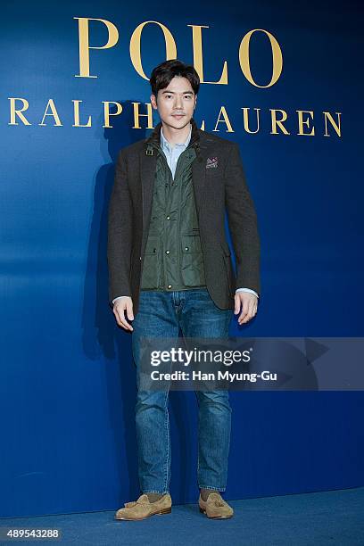 South Korean actor Kim Kang-Woo attends the launch party for 'Polo Ralph Lauren' Shinsa Store Opening on September 22, 2015 in Seoul, South Korea.