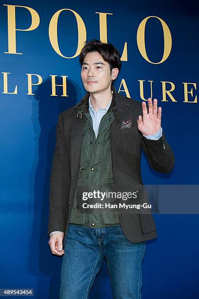 South Korean actor Kim Kang-Woo attends the launch party for 'Polo Ralph Lauren' Shinsa Store Opening on September 22, 2015 in Seoul, South Korea.