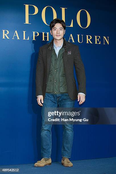 South Korean actor Kim Kang-Woo attends the launch party for 'Polo Ralph Lauren' Shinsa Store Opening on September 22, 2015 in Seoul, South Korea.