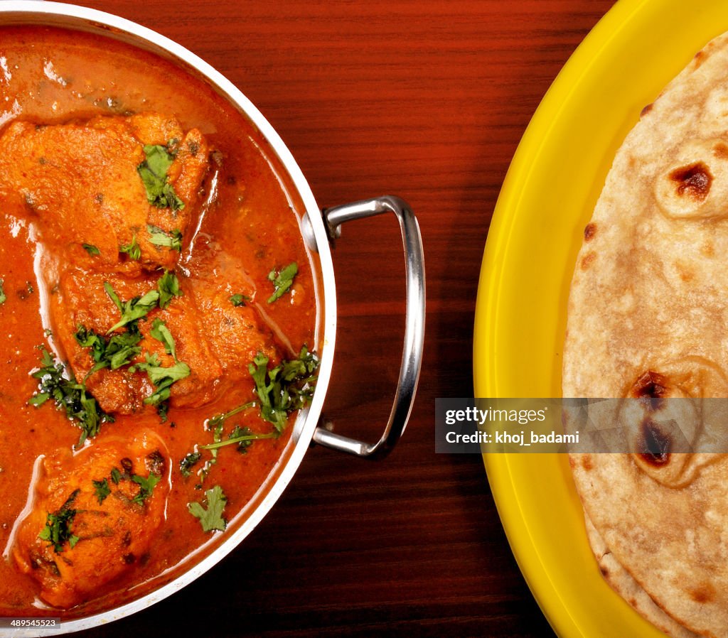 Handi Roti Indian Food Chicken Handi And Roti High-Res Stock Photo - Getty Images