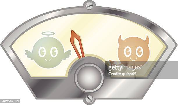 good and bad meter - happiness meter stock illustrations