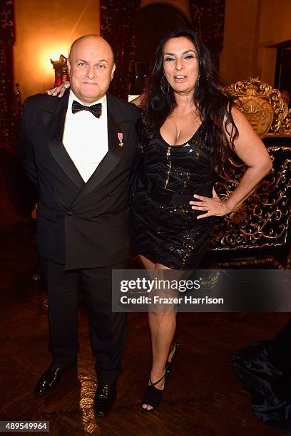 Chairman of the Board of BAFTA LA Nigel Daly, OB and Alice Amter attend Her Highness Princess Antonia Schaumburg-Lippe Birthday Party Hosted By Sue...