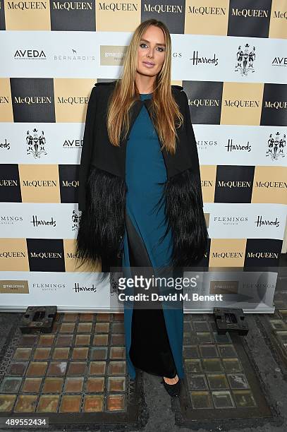 Masha Markova Hanson attends the exclusive viewing of 'McQueen' hosted by Karim Al Fayed for Lonely Rock Investments during London Fashion Week at...