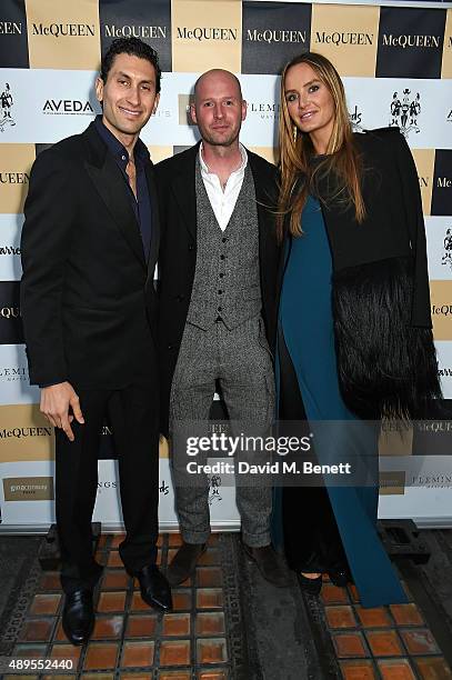 Karim Al Fayed, Gary Mcqueen and Masha Markova Hanson attend the exclusive viewing of 'McQueen' hosted by Karim Al Fayed for Lonely Rock Investments...