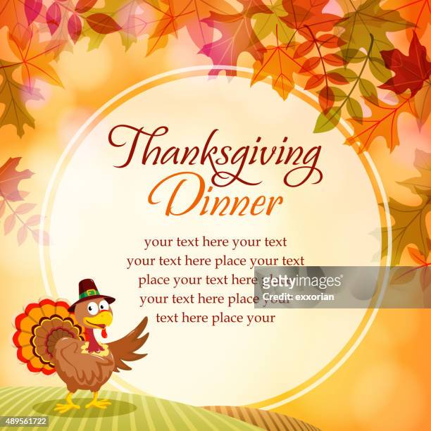 happy thanksgiving day - cartoon thanksgiving stock illustrations