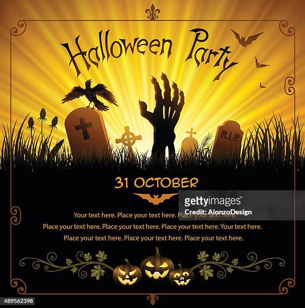 halloween party - informationsgrafik stock illustrations