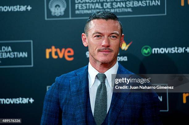 Luke Evans attends 'High-Rise' premiere during 63rd San Sebastian Film Festival on September 22, 2015 in San Sebastian, Spain.